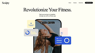 Sports & Fitness website templates - App Launch