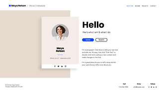 Portfolio & CV website templates - Business CV