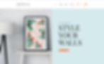 A website template for an online store selling wall art on Wix.