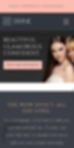 The mobile view of a website template for an online store selling beauty products on Wix.